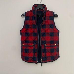 J.Crew Buffalo Plaid Puffer Vest Women's Size XSmall